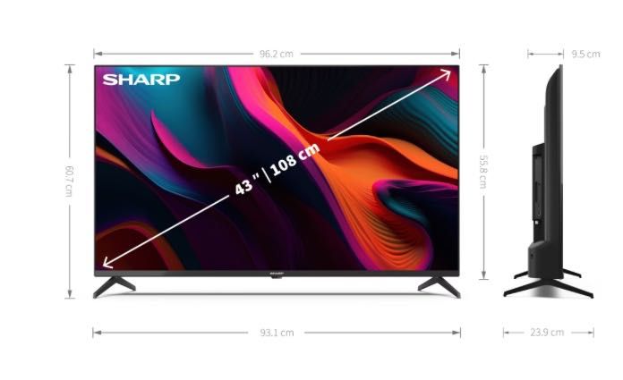 Televizor SHARP LED 43GL4260E, 108 cm, Smart Google TV , 4k Ultra HD, Clasa G