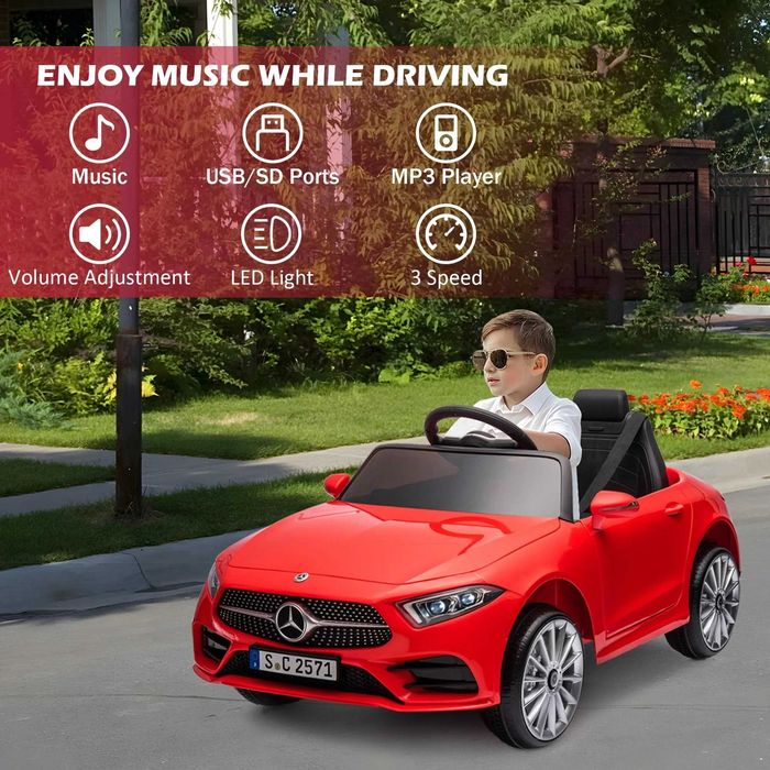 Акумулаторна кола Mercedes Benz CLS350 Металик боя 12V с меки гуми.