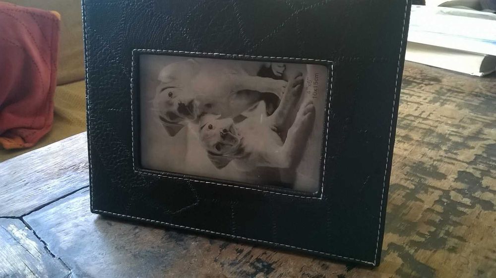 рамка за снимки детска кожена луксозна нова