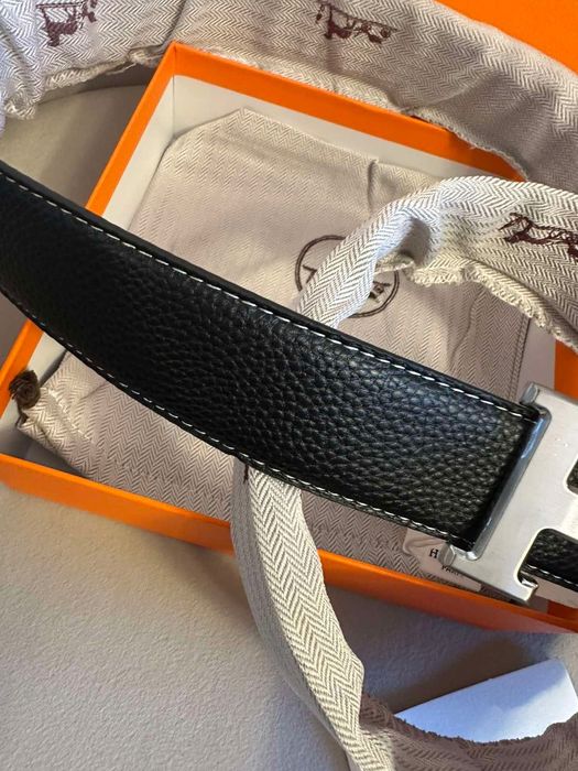 Промо/Hermes-Оригинален нов мъжки кожен колан 120 см