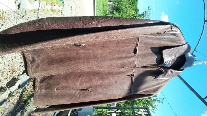 Haina piele naturala, noua, barbateasca, Italia, XL