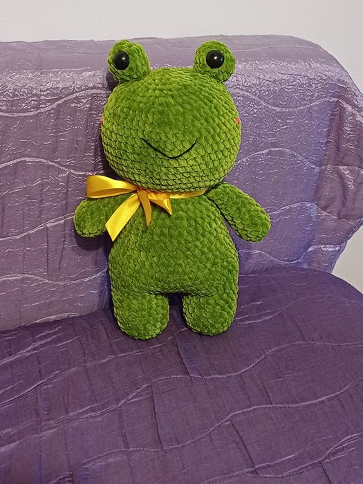 Плюшен жабок с панделка