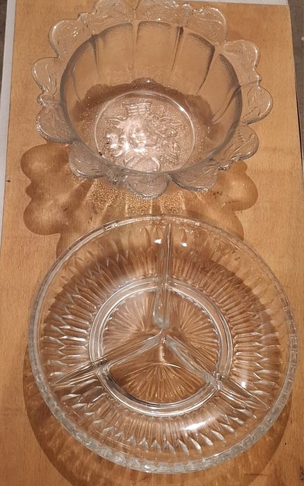 Стъклени  фруктиери, вази, йенски съдове, кани, купи