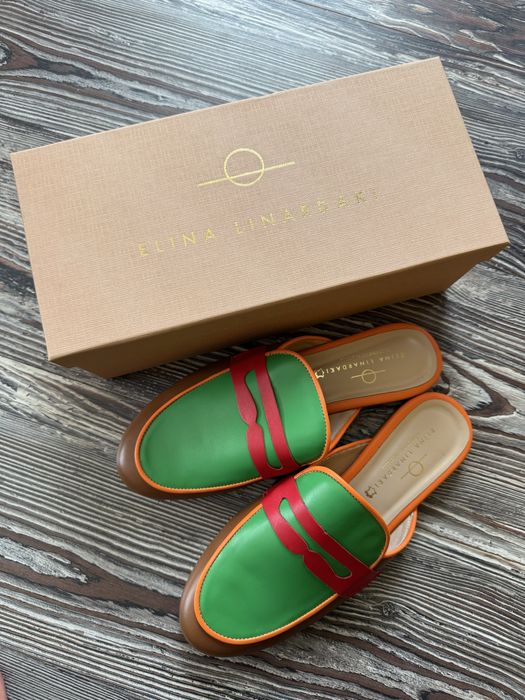 Дамски кожени чехли Elina Linardaki