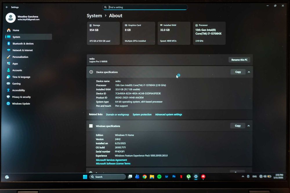 Lenovo Legion Pro 5 16IRX8 | i7-13700HX | RTX 4060 | 32GB | 1TB SSD