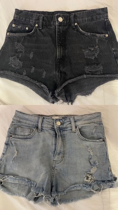 Къси дънкови панталонки на Zara и HM