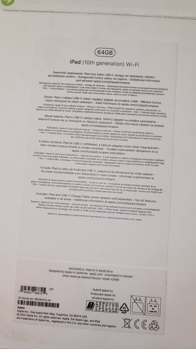 iPad (10 th generation) 64 GB. Нов.