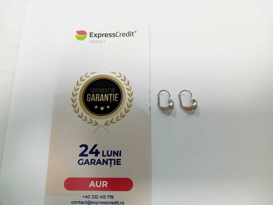 (Ag33) Cercei Aur 18K/Garantie 2 ani