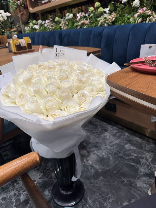 Букет 51 шт белые