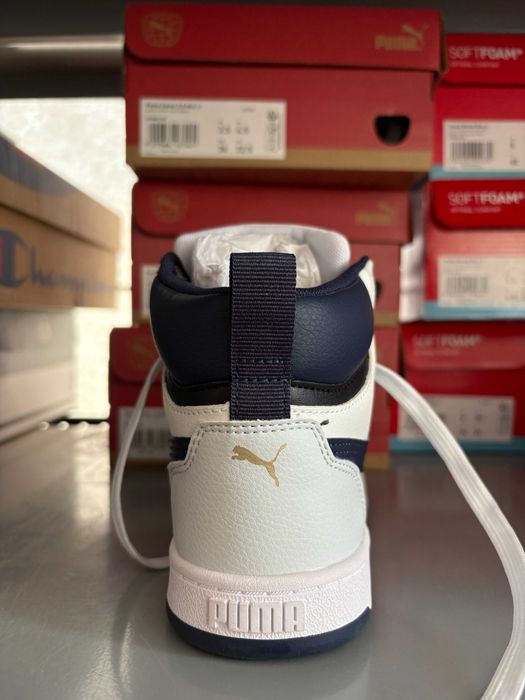 Puma Caven 2.0 Mid – НОВИ с кутия, бяло/тъмносиньо кецове, 36 / 37 / 38