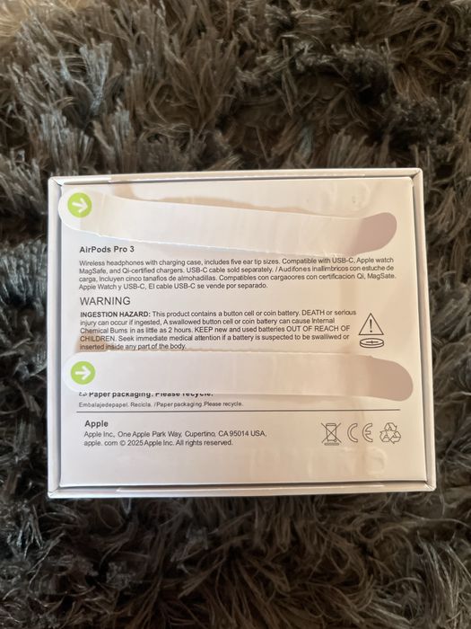 Aipods pro 3 с гаранция и КАСОВ БОН