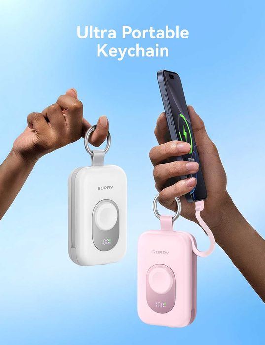 Мощна външна батерия RORRY CharmGo 20000mAh 30W PD – За iPhone, Apple Watch и iPad