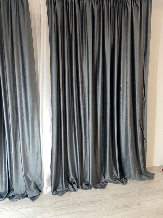 6,5 m  draperii de lux ultra premium - material blackout gri  antracit