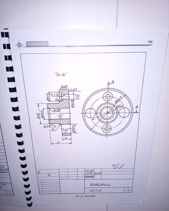 Manual „Desen Tehnic” – clasa a XI-a, profil Tehnic, Mecanică
