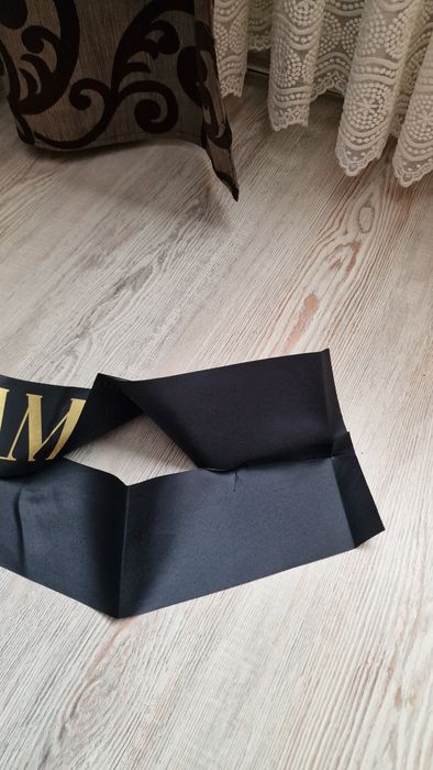 Set nou panglici Bide to be alb + 6 pentru burlacite pe negru cu auriu