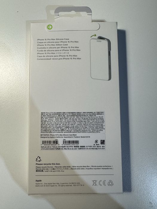 Husa Silicn Apple iPhone 16 Pro Max Black