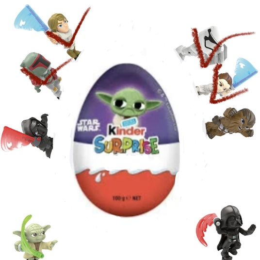 Повторки киндеров осд, dc, star wars