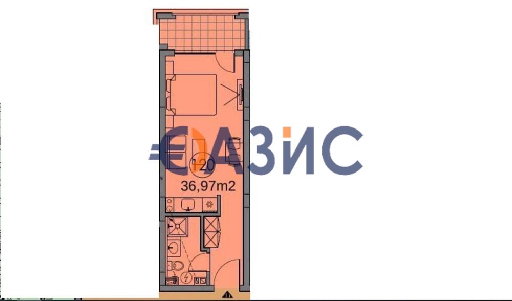 Продава се Едностаен апартамент в к.к. Слънчев бряг - 42 кв.м за 2358 €/кв.м - Снимка #7