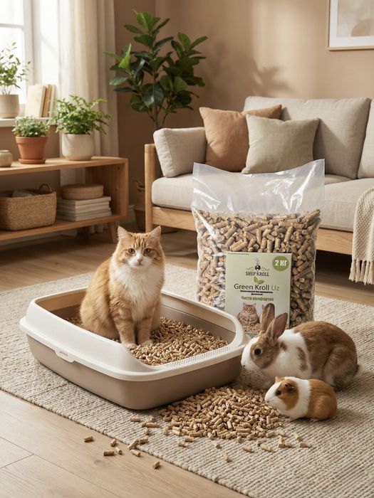 Древесный наполнитель для домашних животных