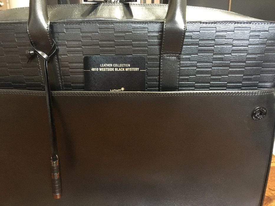 Montblanc “Black Mystery” Leather Briefcase.