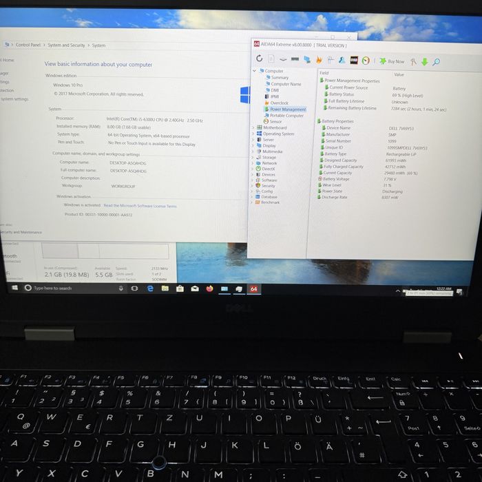 Лаптоп DELL Latitude E5570/i5-6300U/8GB RAM/256GB SSD/Подсветка