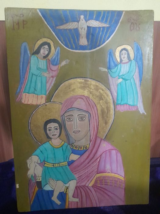 Icoană veche cu Maica Domnului