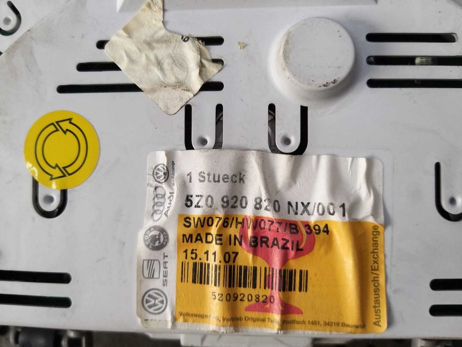 Ceasuri bord benzina vw fox 5z 5z0920820nx