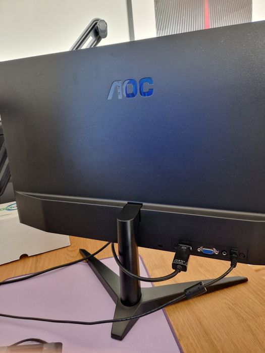 Monitor LED MVA AOC 23.6", Full HD, HDMI, Negru, 24B1H