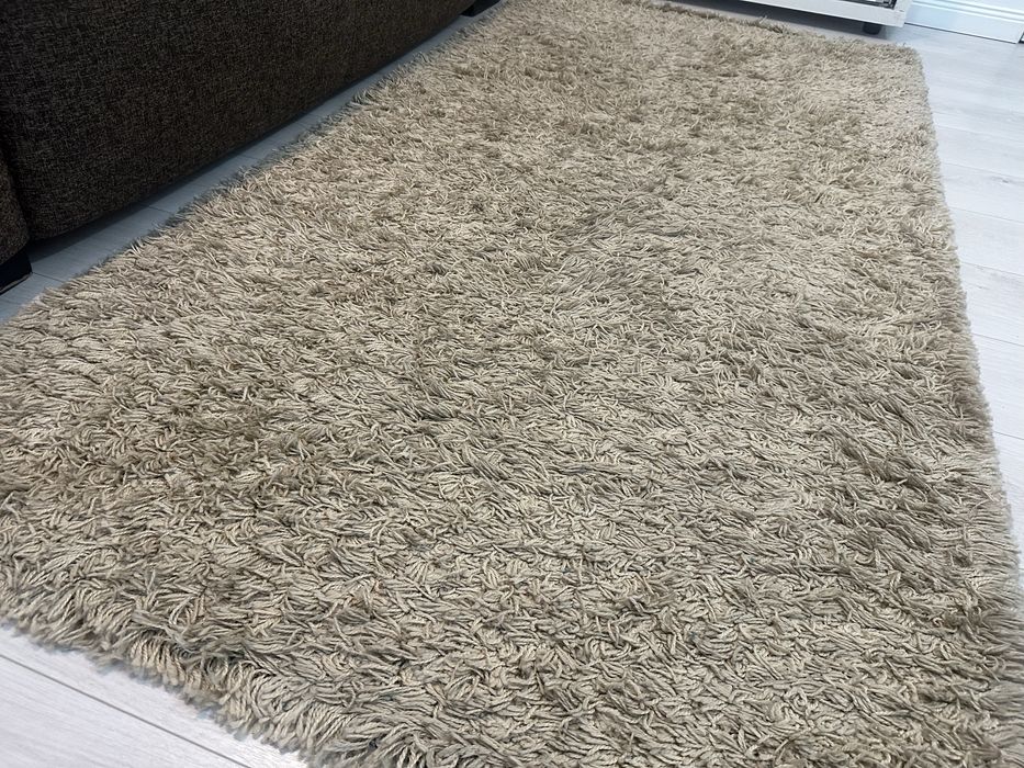 Covor 2buc 200x300 si 100x200 cm premium Covoare cu fir lung Bej Crem