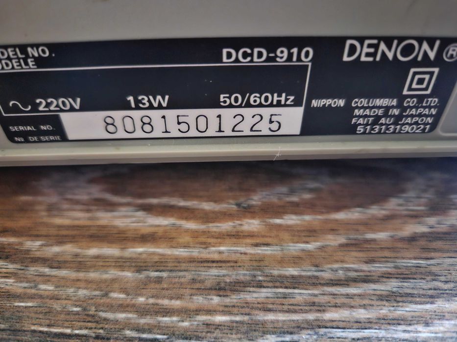 CD Player Deck Denon DCD 910  Deck DR-M22