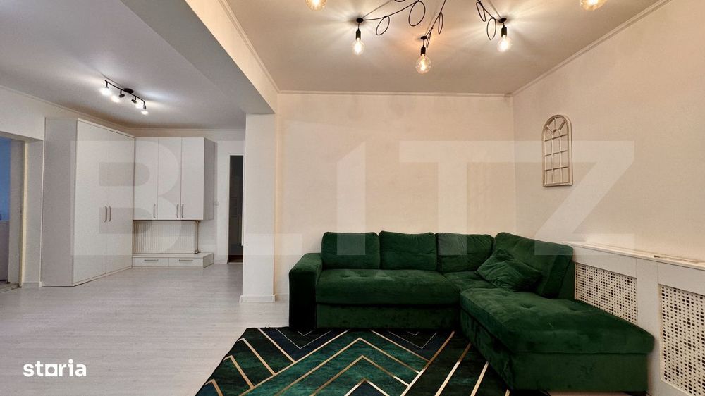 Apartament de vanzare, 3 camere, terasa 12 mp, mobilat si utilat - cen