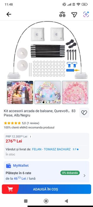 Kit arcada de baloane