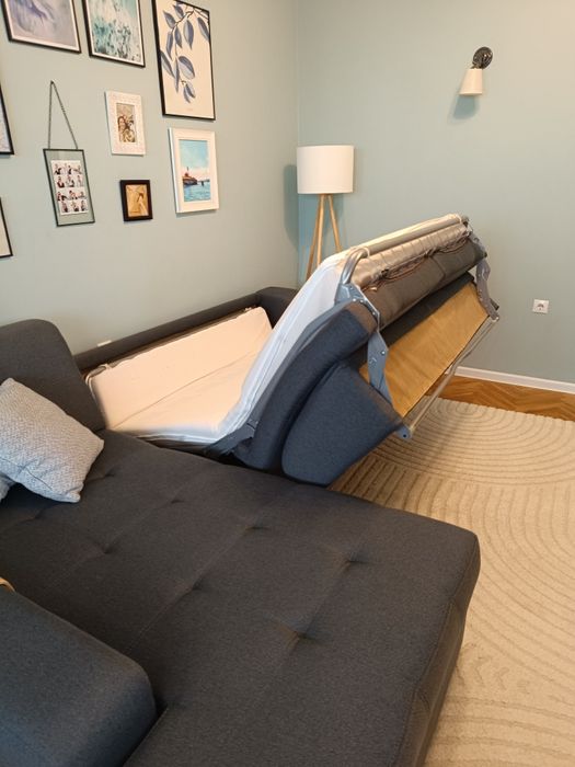 Разтегателен ъглов диван, с ракла. Модел Бернарда