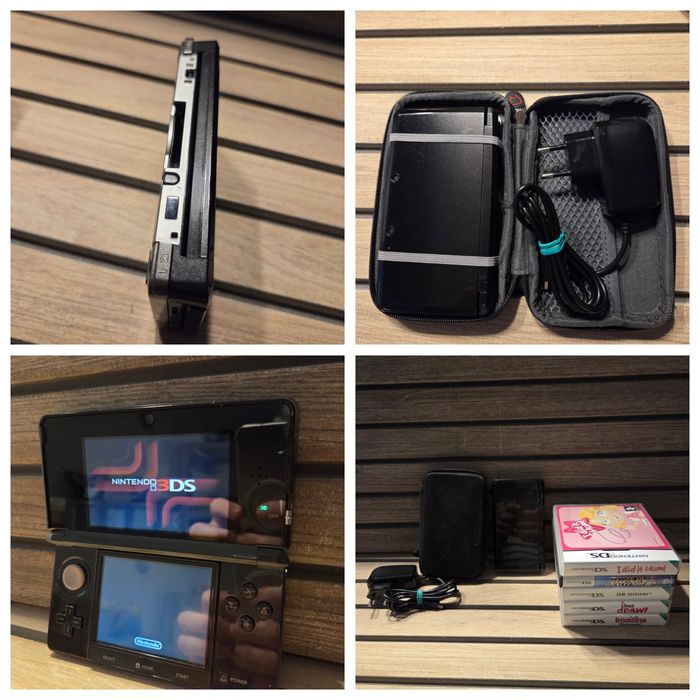 Consola Gaming de colectie Nintendo 3DS Original complet funcțional în stare foarte bună atât estetic cât și tehnic