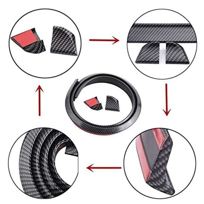 Универсален карбонов лип спойлер за багажник 1.5 метра/4.5см