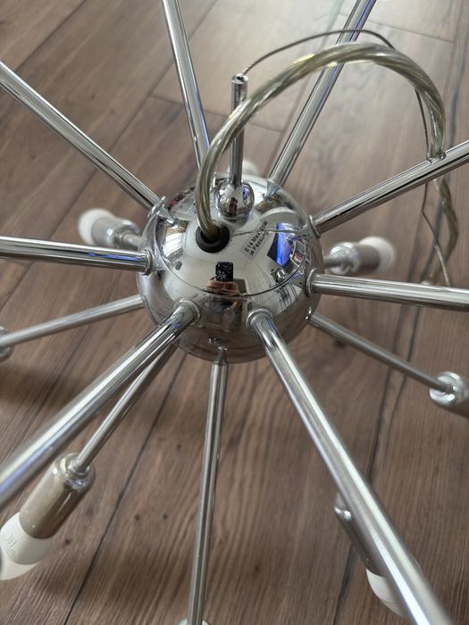 Люстра “Спутник” хром 12 ламп