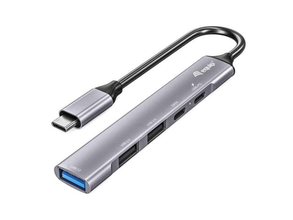 USB хъб EQUIP, 5-портов, USB 3.0/2.0, с USB-C