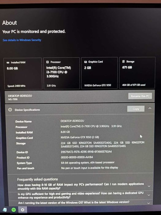 PC gaming Low-End i3 &  GTX 1050