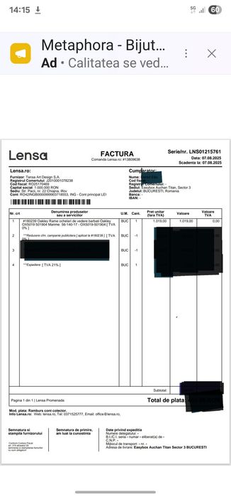 Rame ochelari Oakley titan