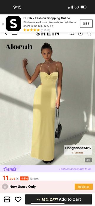 Рокля кпмплект Shein xs/s размер