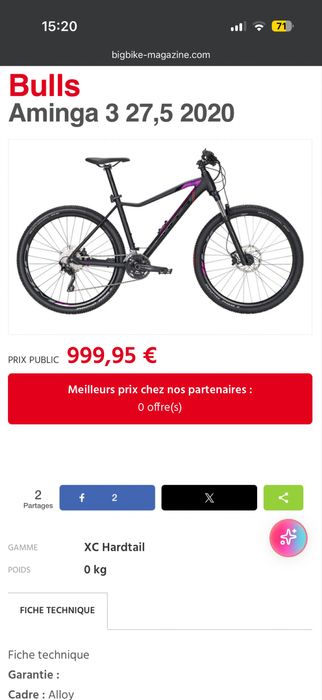 Bicicleta MTB de dama Bulls Aminga 3