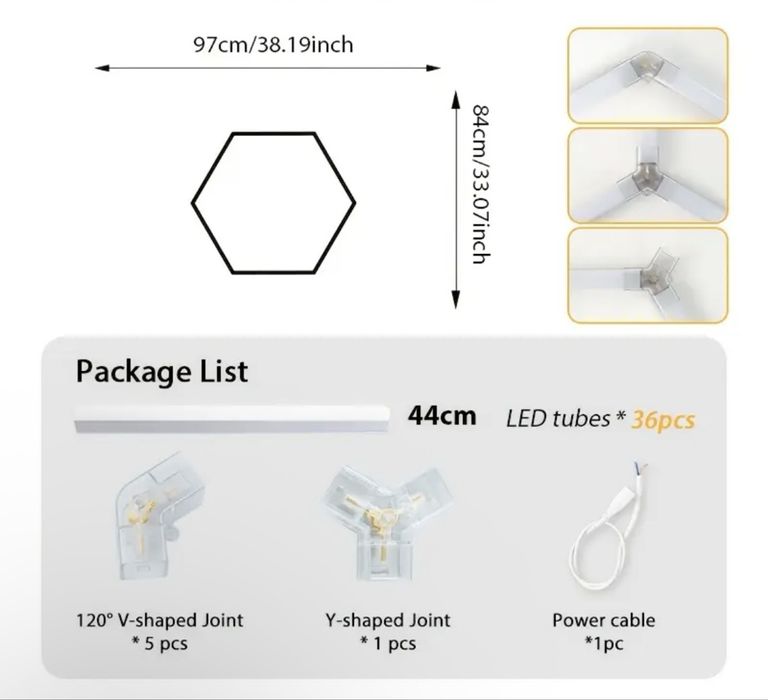 LED осветление /тип пчелна пита/