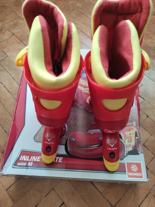 Role copii Mondo ajustabile, marimi 33-36, 4 roti, in linie, Cars