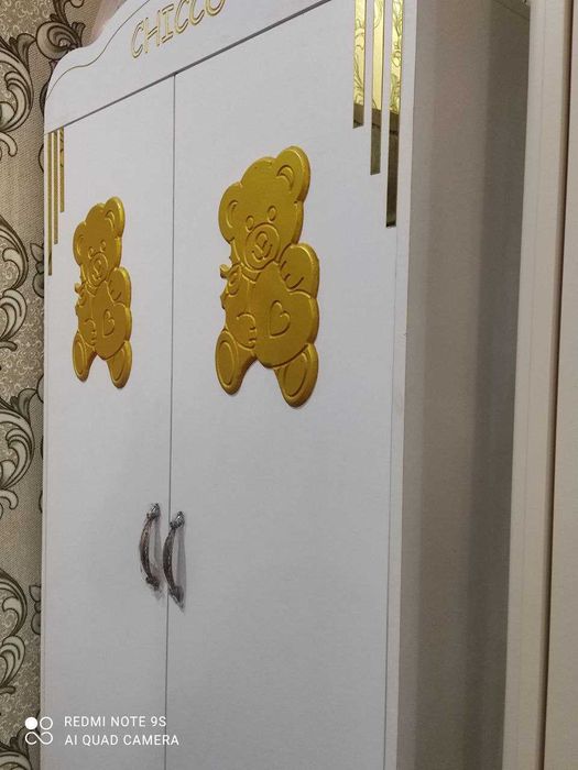 krovat bolalarga, shkafi,