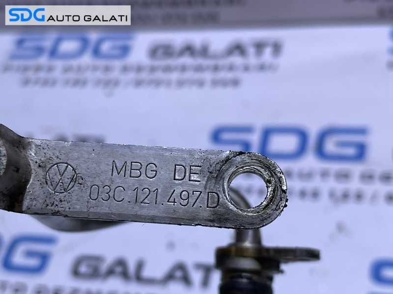 Teava Conducta Apa Turbo Turbina Turbosuflanta VW Golf 5 1.4 TSI CAX CAXA 2004 - 2008 Cod 03C121497D