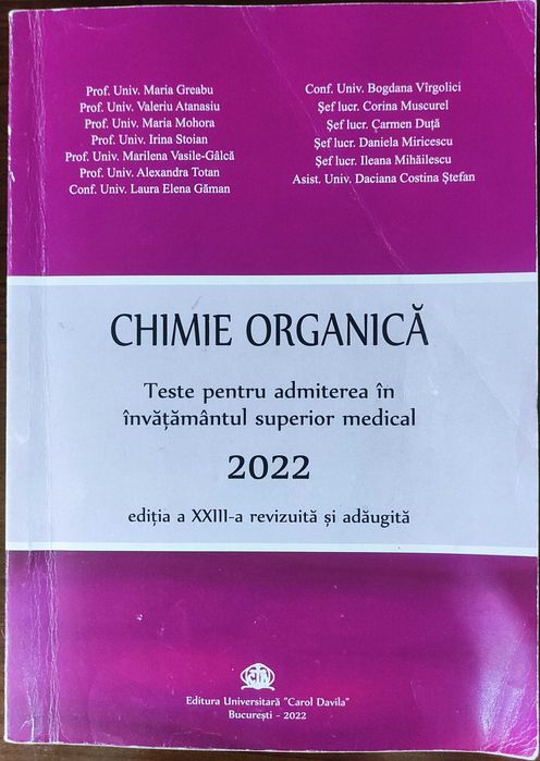 Teste si grile pentru Admitere la Facultatea de Medicina - 3 carti