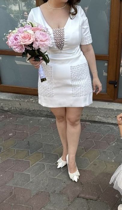 Rochie alba cununie civila