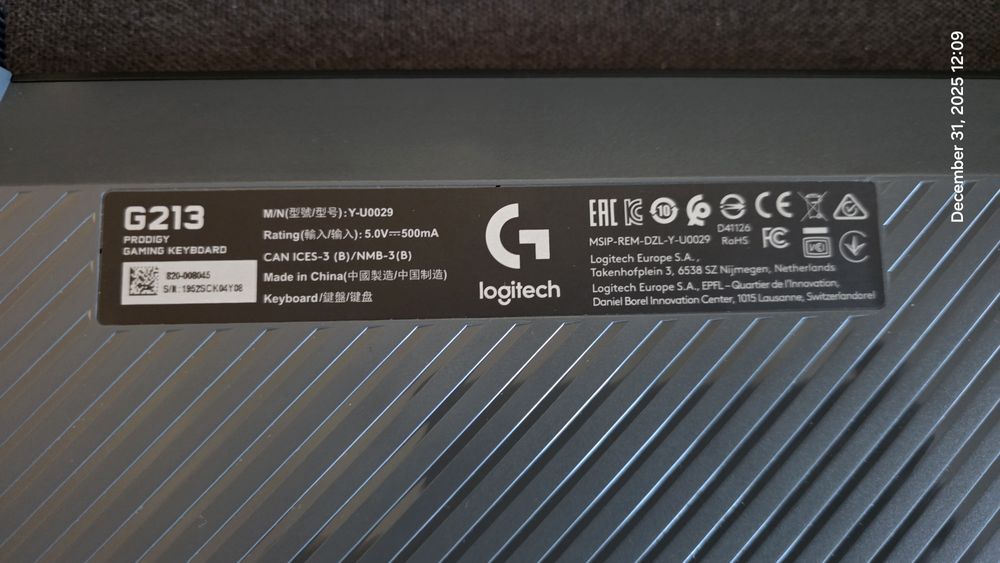 Tastatura Gaming Logitech G213 Prodigy iluminare RGB, ca noua