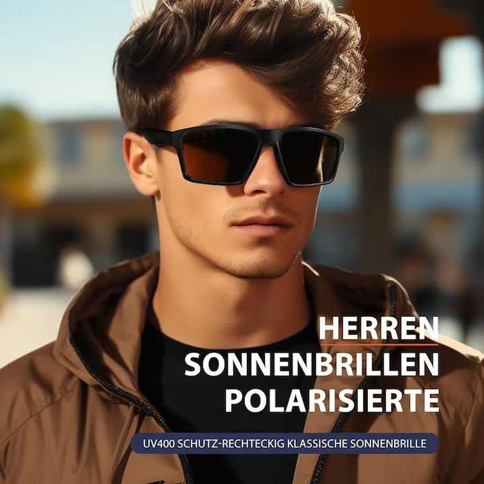Ochelari de soare Kunchu unisex polarizati protectie UV400 negru