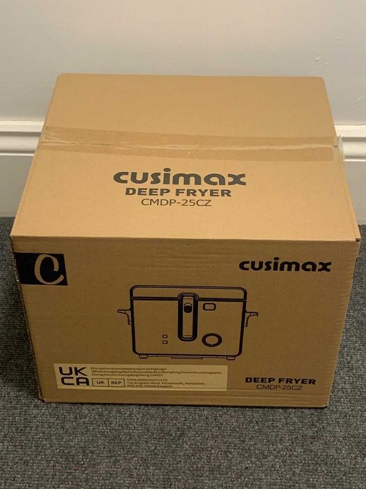 Фритюрник CUSIMAX, 2,5 л фритюрник с незалепващо покритие, сребрист